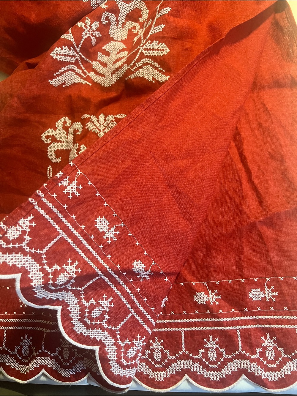 NWT FARM Rio Red Tropical Cross Stitch
Embroidered Midi Dress - Size XL - Picture 11 of 15